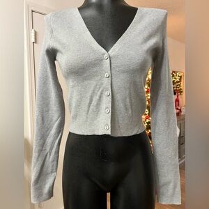 PacSun Lottie Moss Gray Button Down Sweater